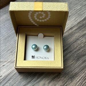 Honora Teal freshwater Pearl Earrings